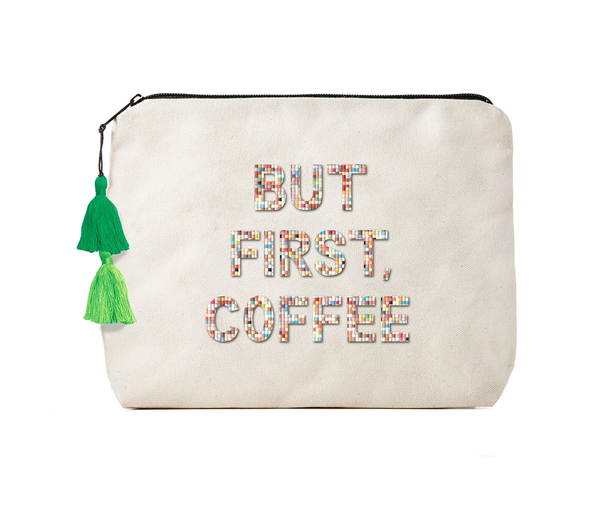 BUT FIRST, COFFEE - Confetti Bikini Clutch