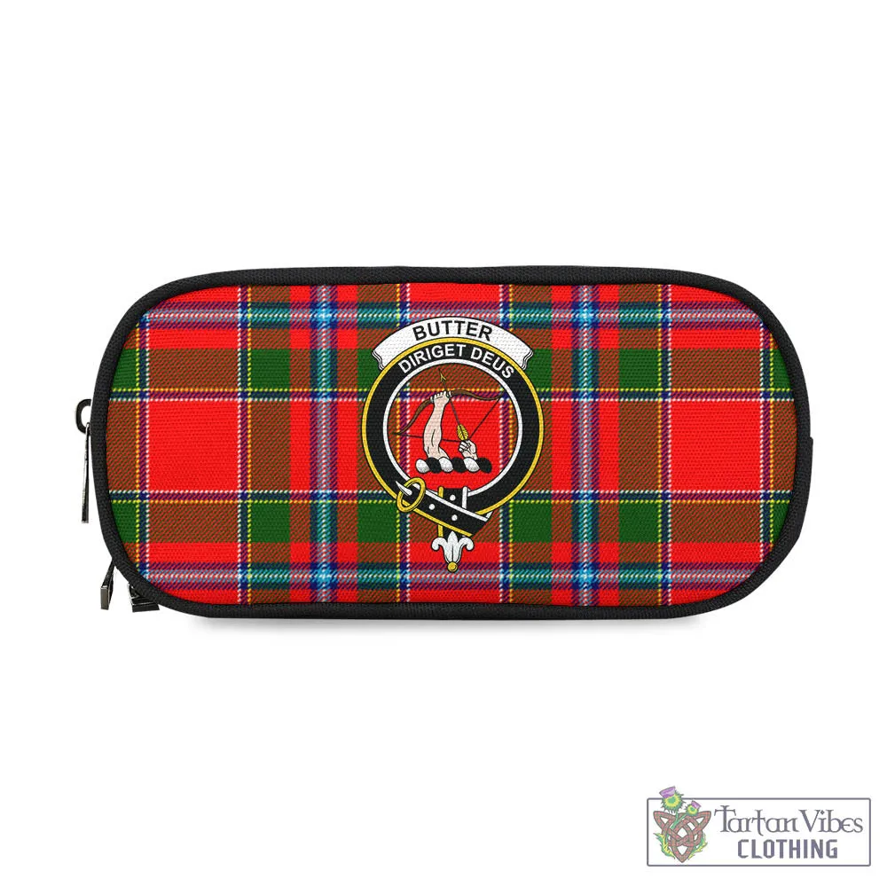 Butter Tartan Pen and Pencil Case with Family Crest