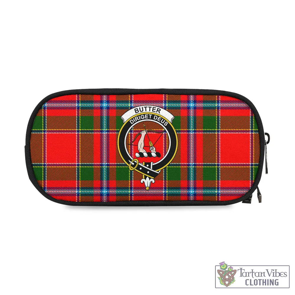 Butter Tartan Pen and Pencil Case with Family Crest