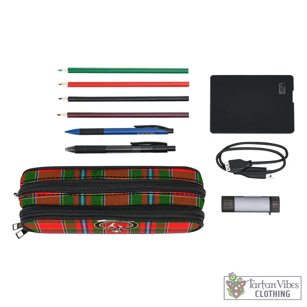 Butter Tartan Pen and Pencil Case with Family Crest