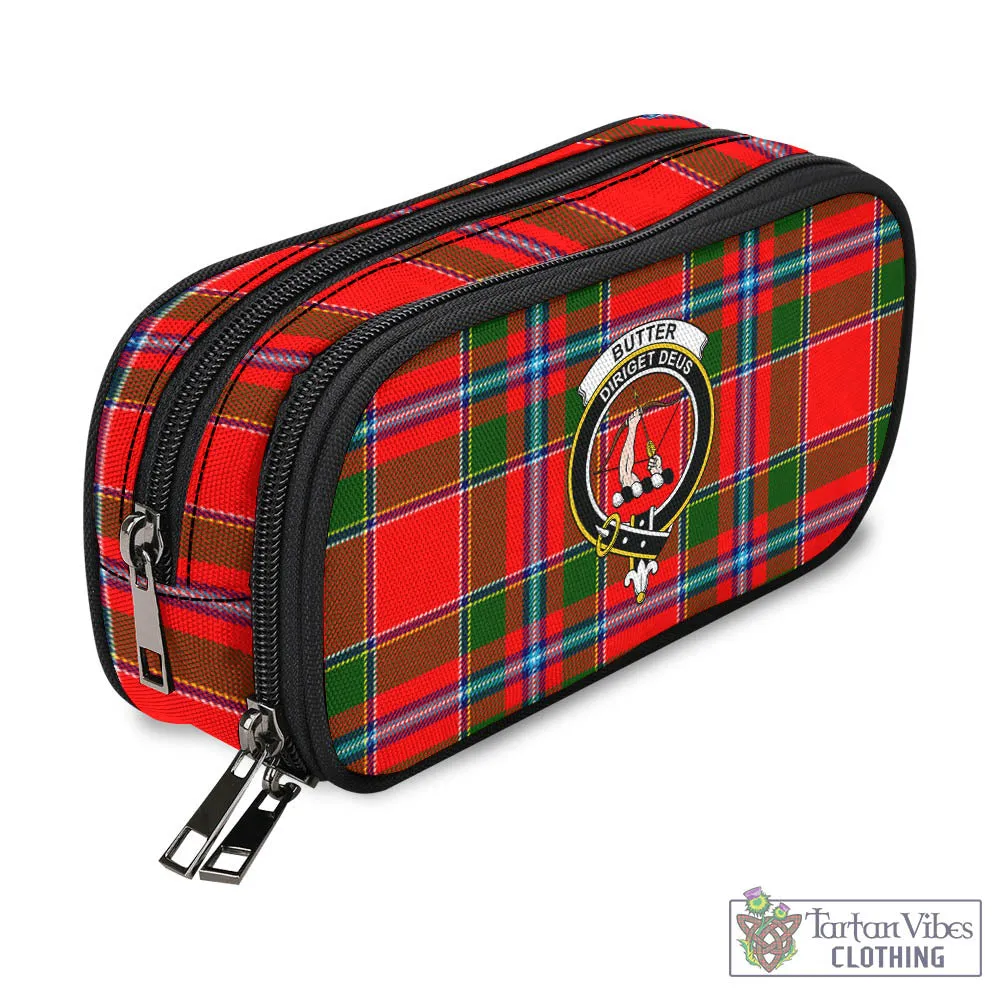 Butter Tartan Pen and Pencil Case with Family Crest