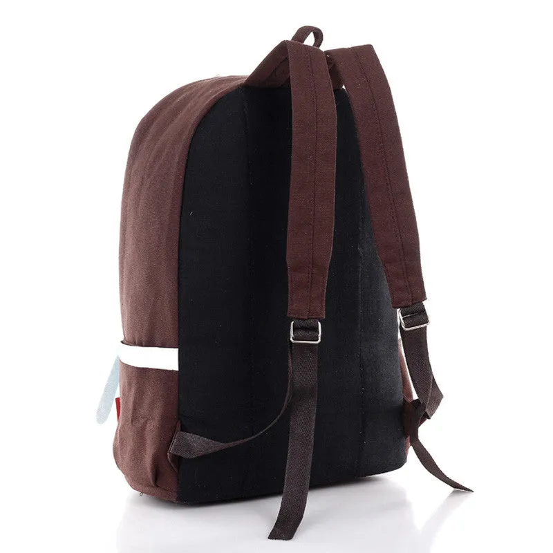 Canvas backpack schoolbags for girls casual backpack women men printing backpack shoulder bags fashion school backpacks pretty