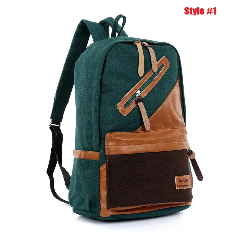 Canvas backpack schoolbags for girls casual backpack women men printing backpack shoulder bags fashion school backpacks pretty