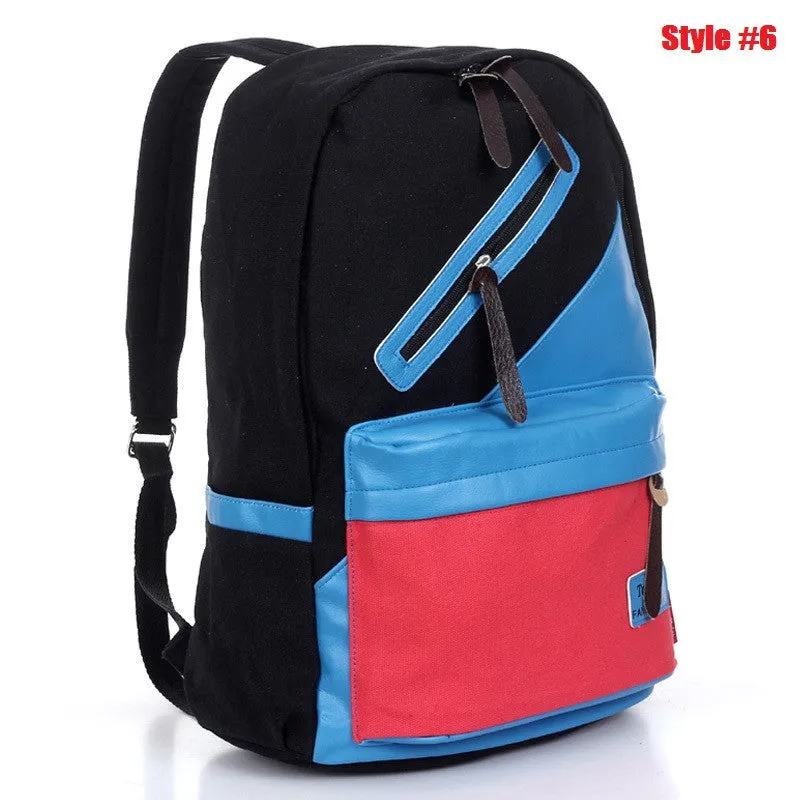 Canvas backpack schoolbags for girls casual backpack women men printing backpack shoulder bags fashion school backpacks pretty