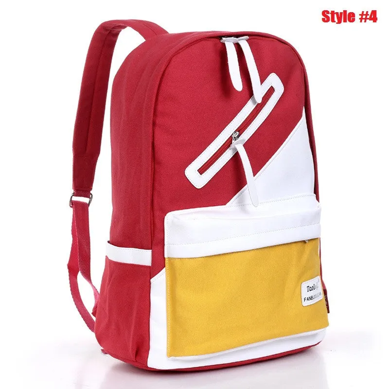 Canvas backpack schoolbags for girls casual backpack women men printing backpack shoulder bags fashion school backpacks pretty