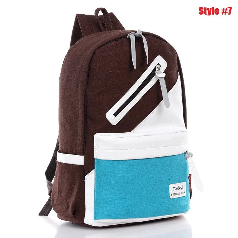 Canvas backpack schoolbags for girls casual backpack women men printing backpack shoulder bags fashion school backpacks pretty