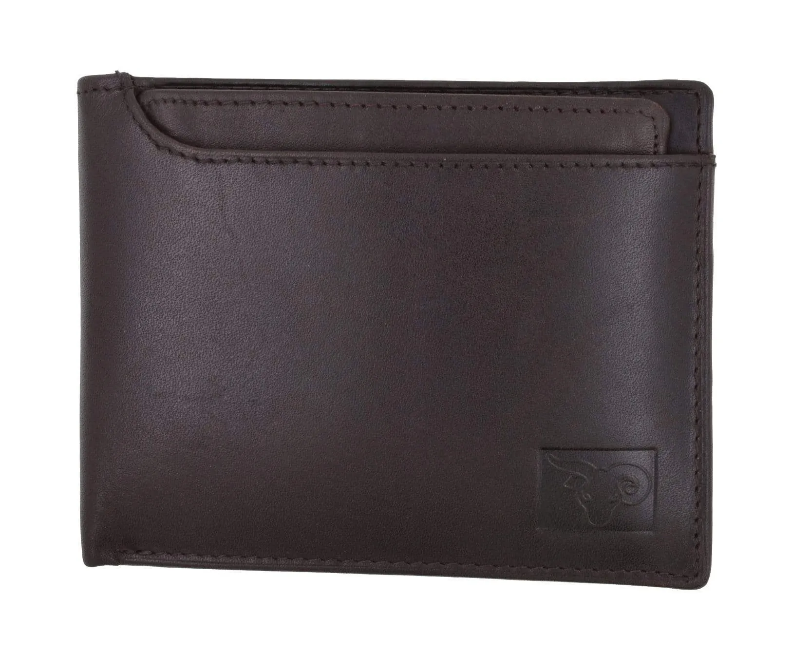 Cavelio Genuine High Quality Leather Mens Bifold Wallet with Removable ID Card Holder 730534 (C)