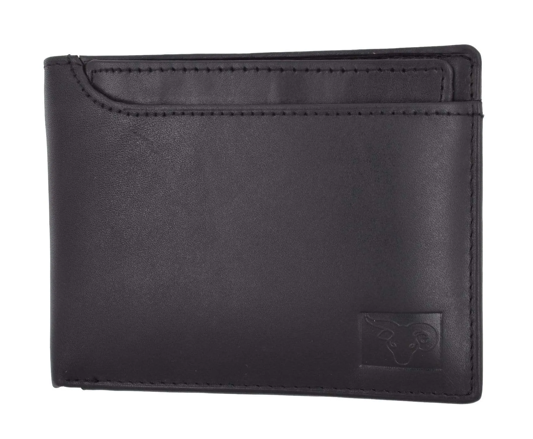 Cavelio Genuine High Quality Leather Mens Bifold Wallet with Removable ID Card Holder 730534 (C)