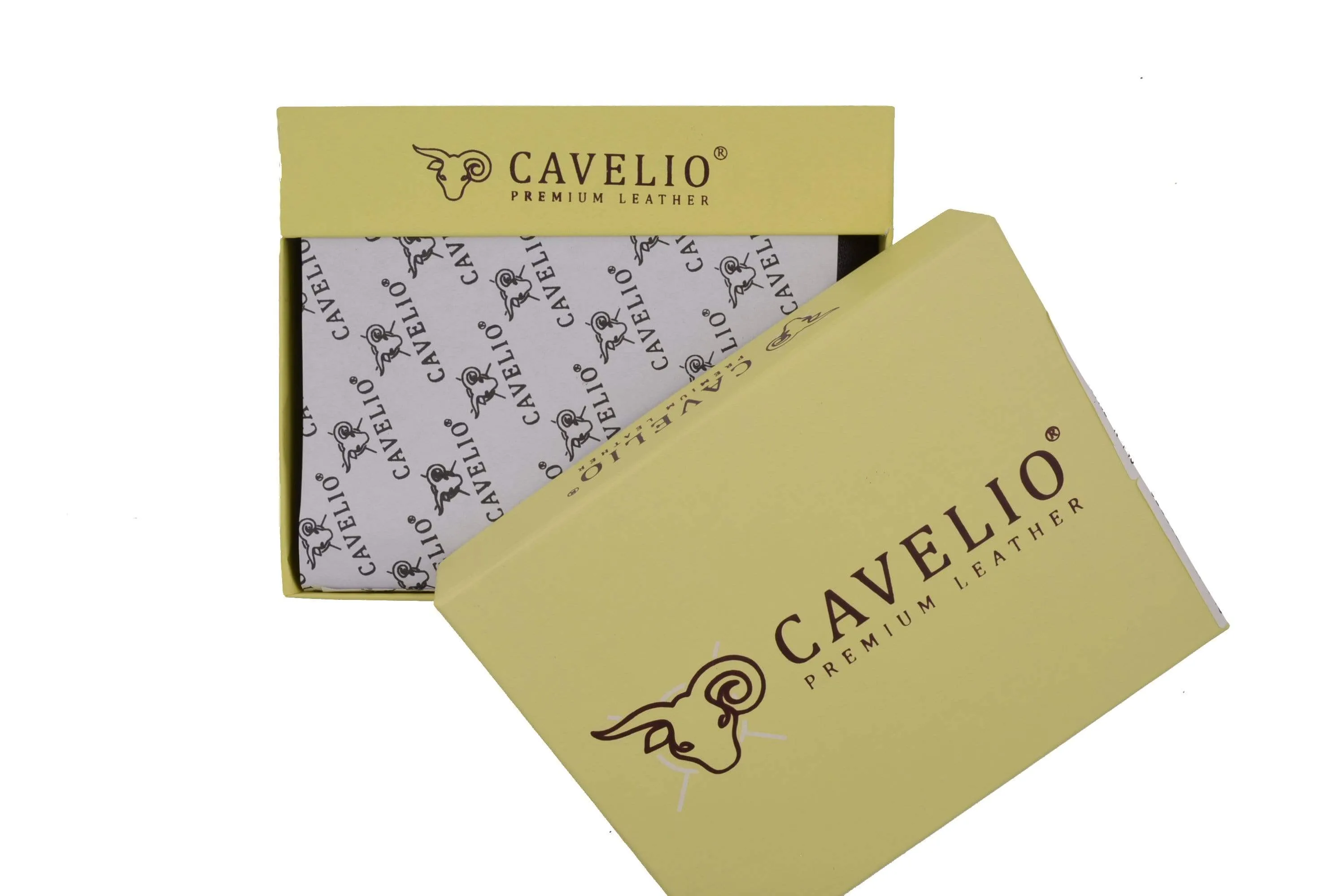 Cavelio Genuine High Quality Leather Mens Bifold Wallet with Removable ID Card Holder 730534 (C)