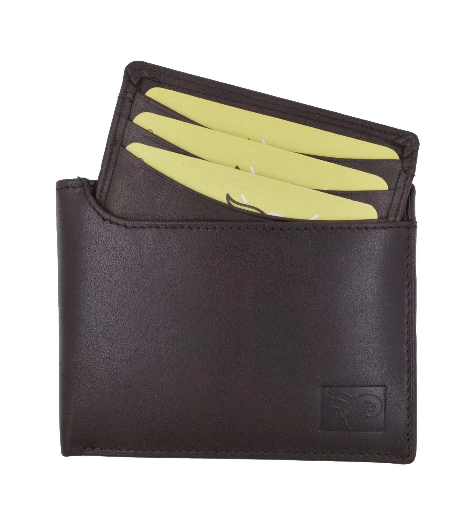 Cavelio Genuine High Quality Leather Mens Bifold Wallet with Removable ID Card Holder 730534 (C)