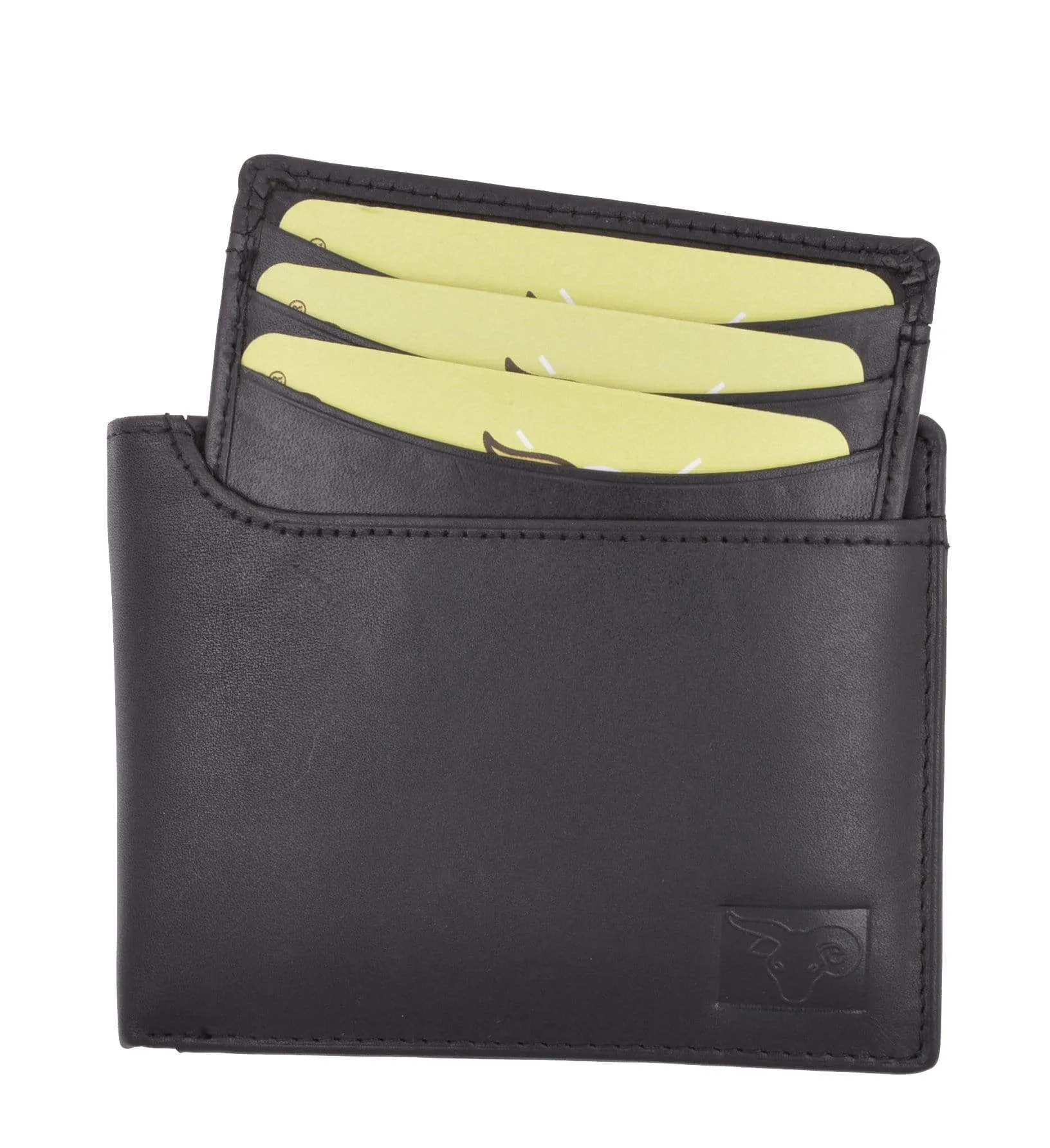 Cavelio Genuine High Quality Leather Mens Bifold Wallet with Removable ID Card Holder 730534 (C)