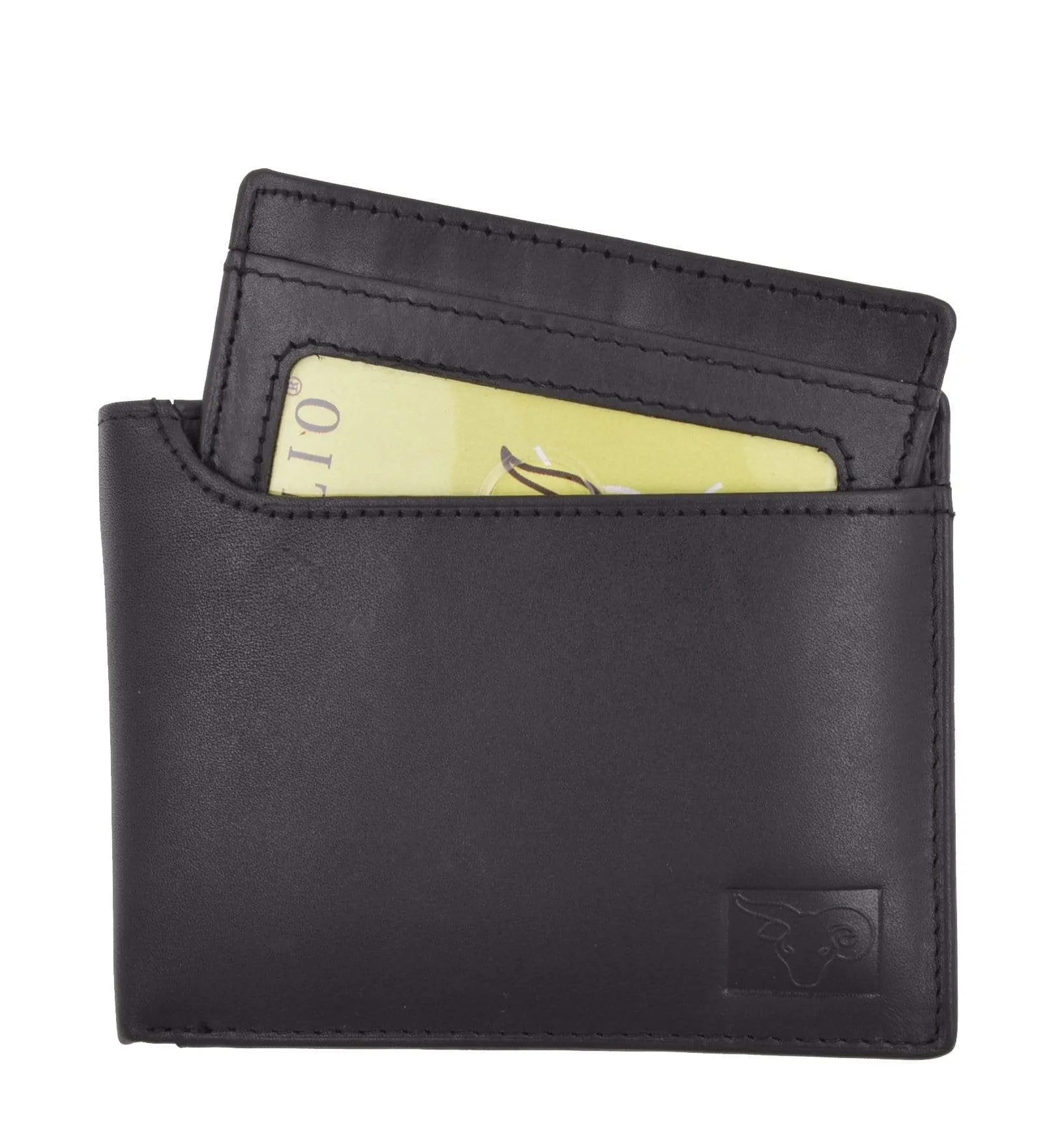 Cavelio Genuine High Quality Leather Mens Bifold Wallet with Removable ID Card Holder 730534 (C)