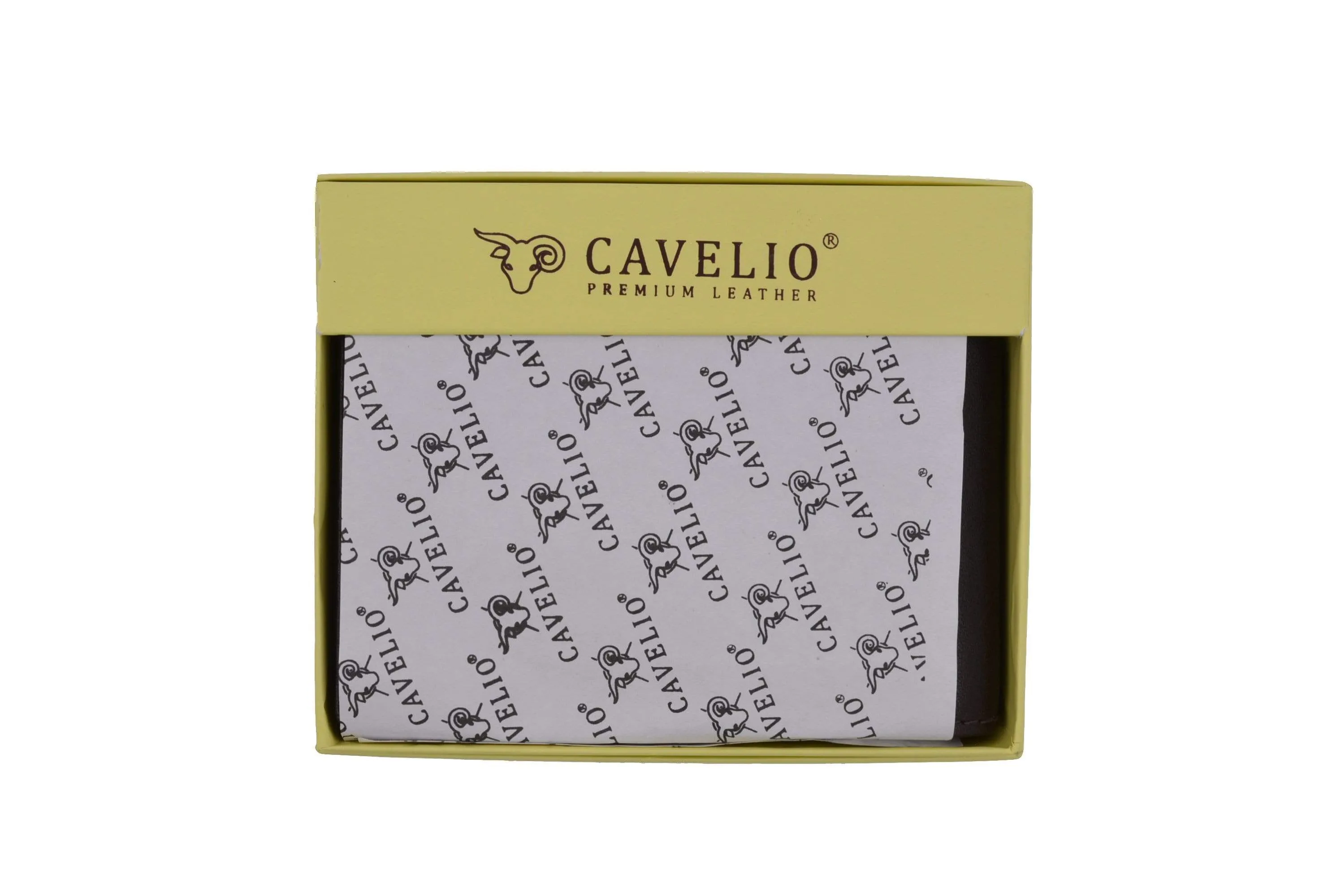 Cavelio Genuine High Quality Leather Mens Bifold Wallet with Removable ID Card Holder 730534 (C)