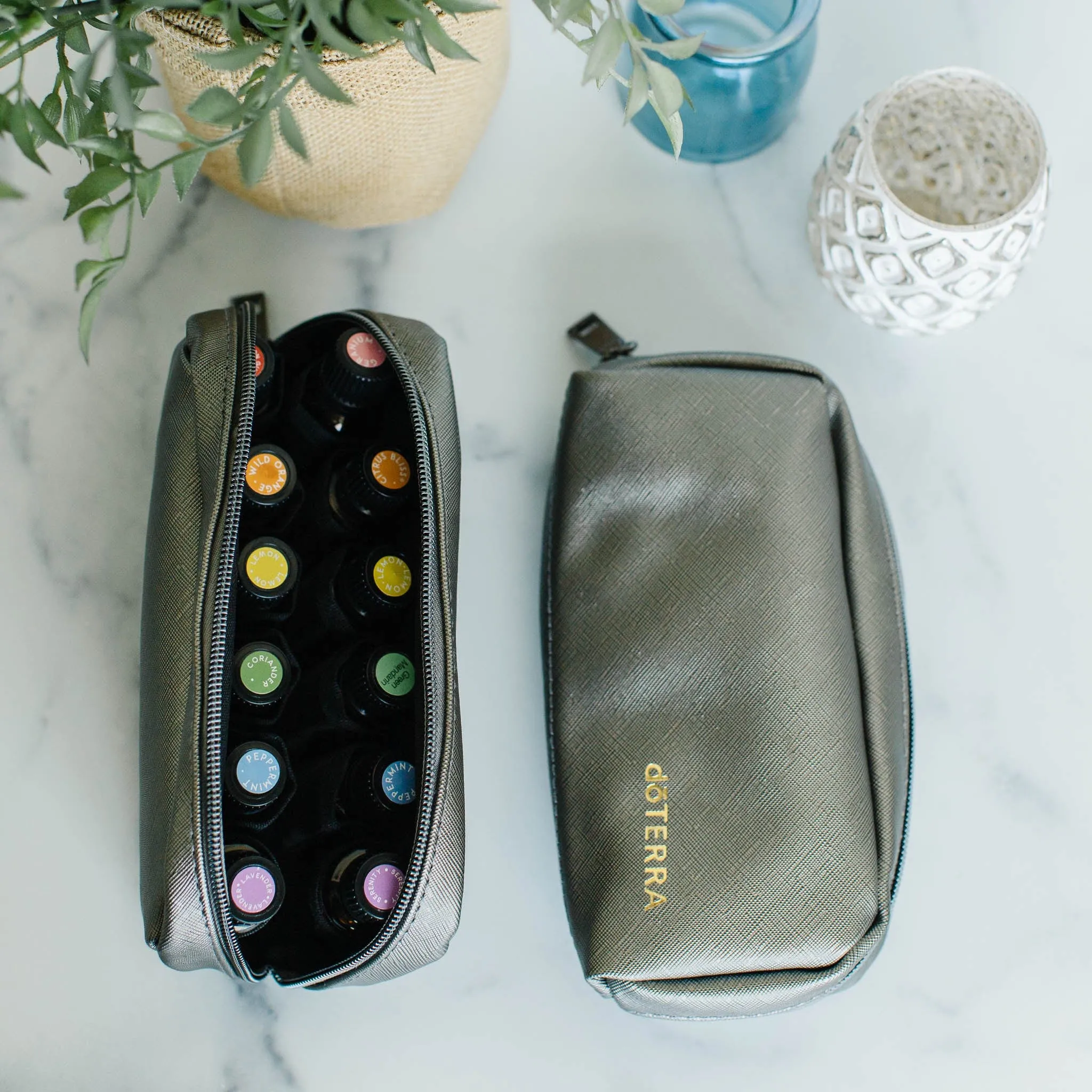 Chic Vegan Leather Essential Oil Clutch Bags