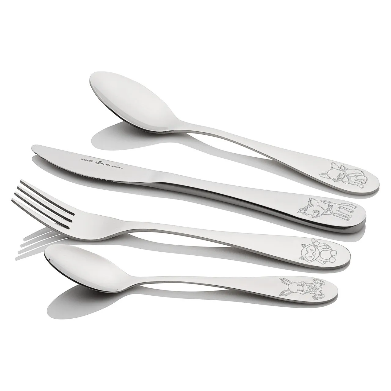 Children's Stainless Steel Cutlery Set - Woodland