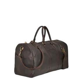 Corral Handcrafted Large Genuine Leather Brown Duffle Bag D1285