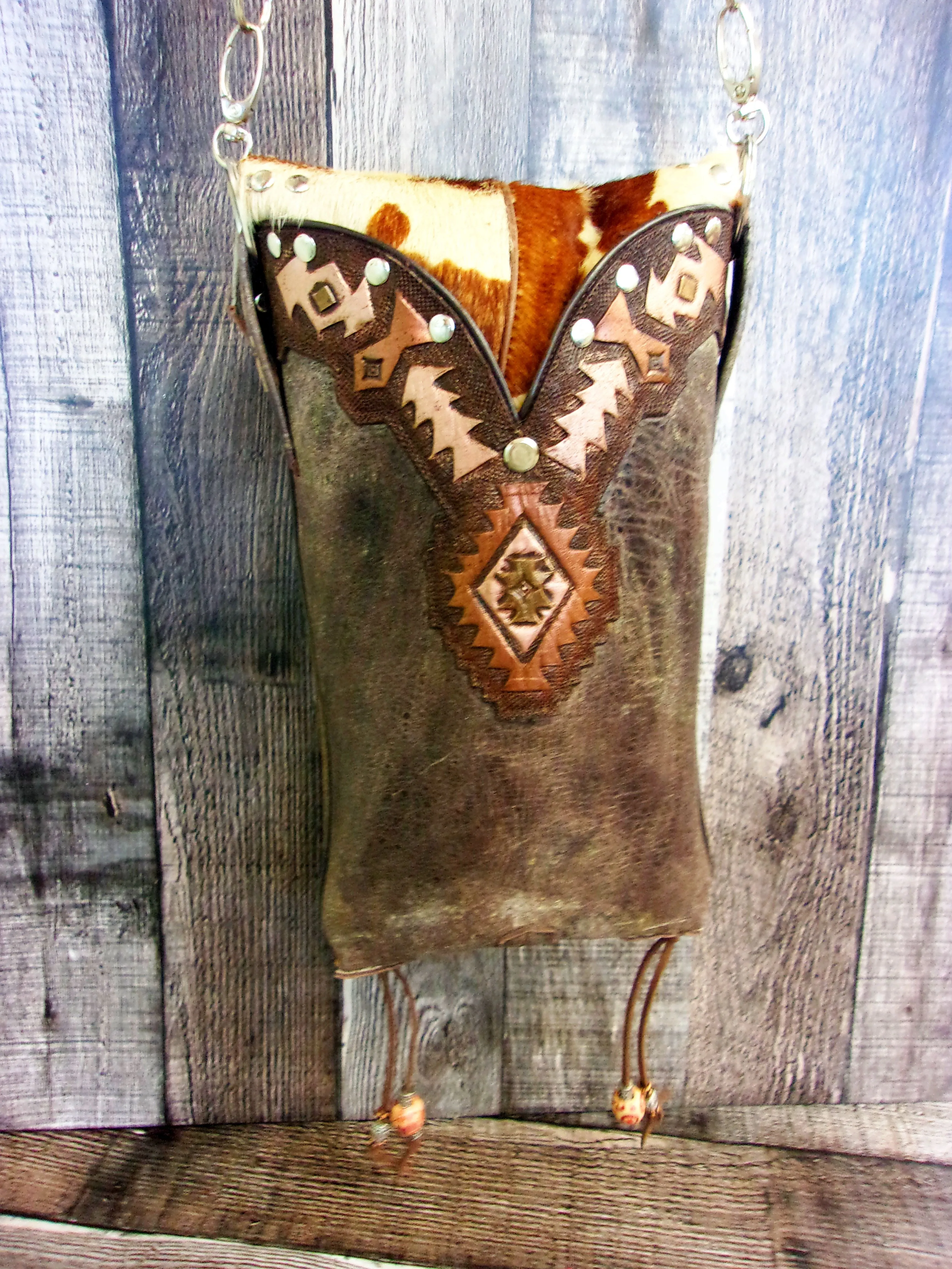 Cowboy Boot Crossbody Fringe Hipster Bag HP1049