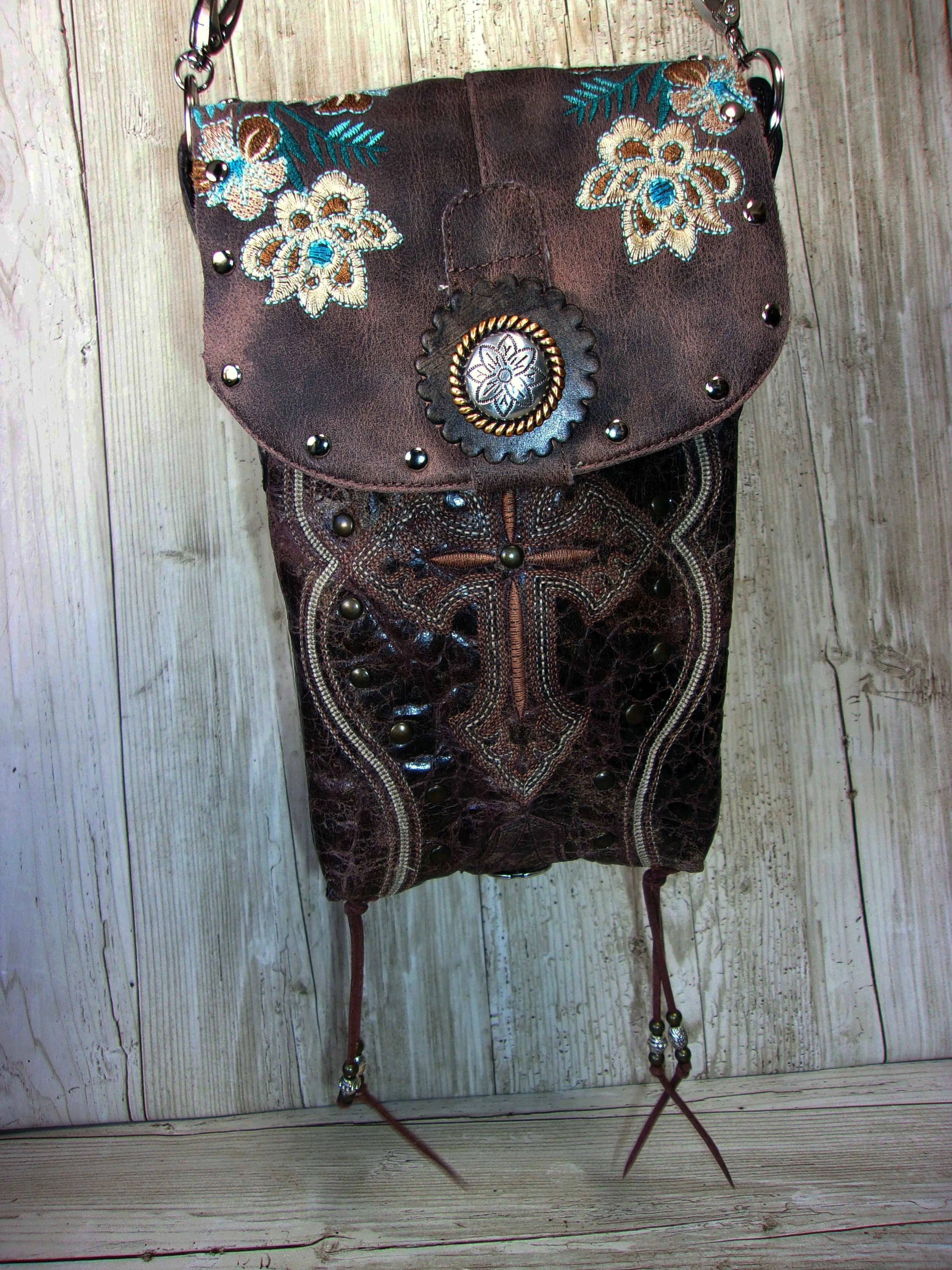 Cowboy Boot Crossbody Hipster Purse HP836