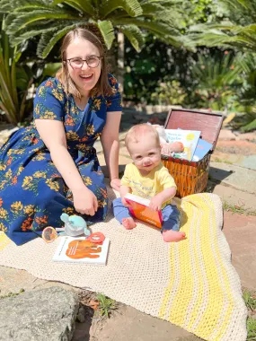 Crochet Kit - Sunshine Picnic Blanket   Bag