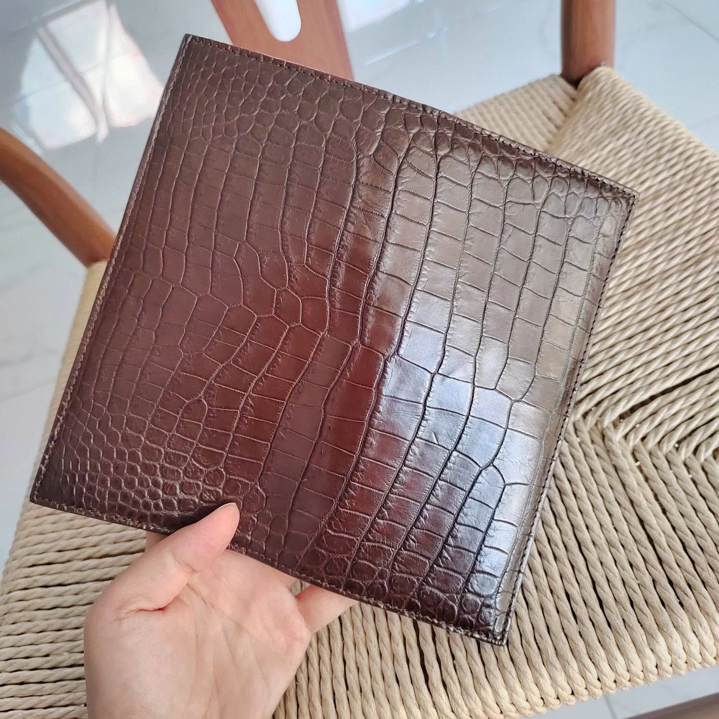 Crocodile Leather Mens Suit Wallet