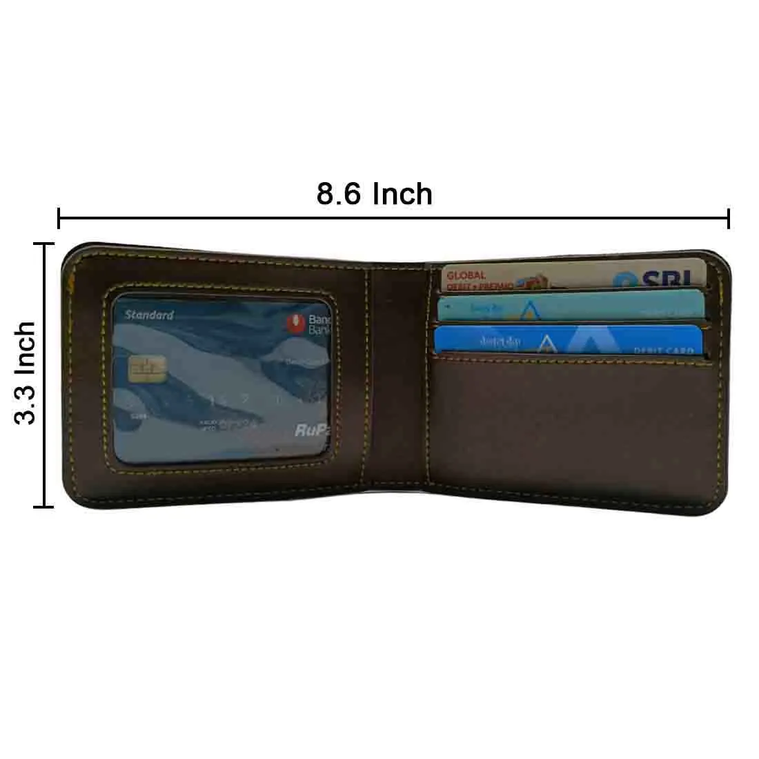 Customized Purse for Men Faux Leather Gents Wallet - Monogram