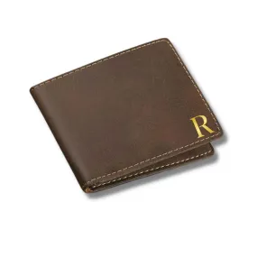 Customized Purse for Men Faux Leather Gents Wallet - Monogram