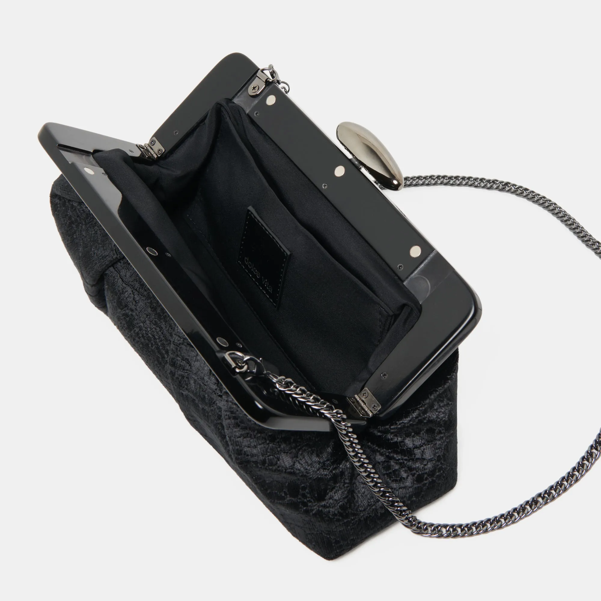 DANNY CLUTCH BLACK VELVET