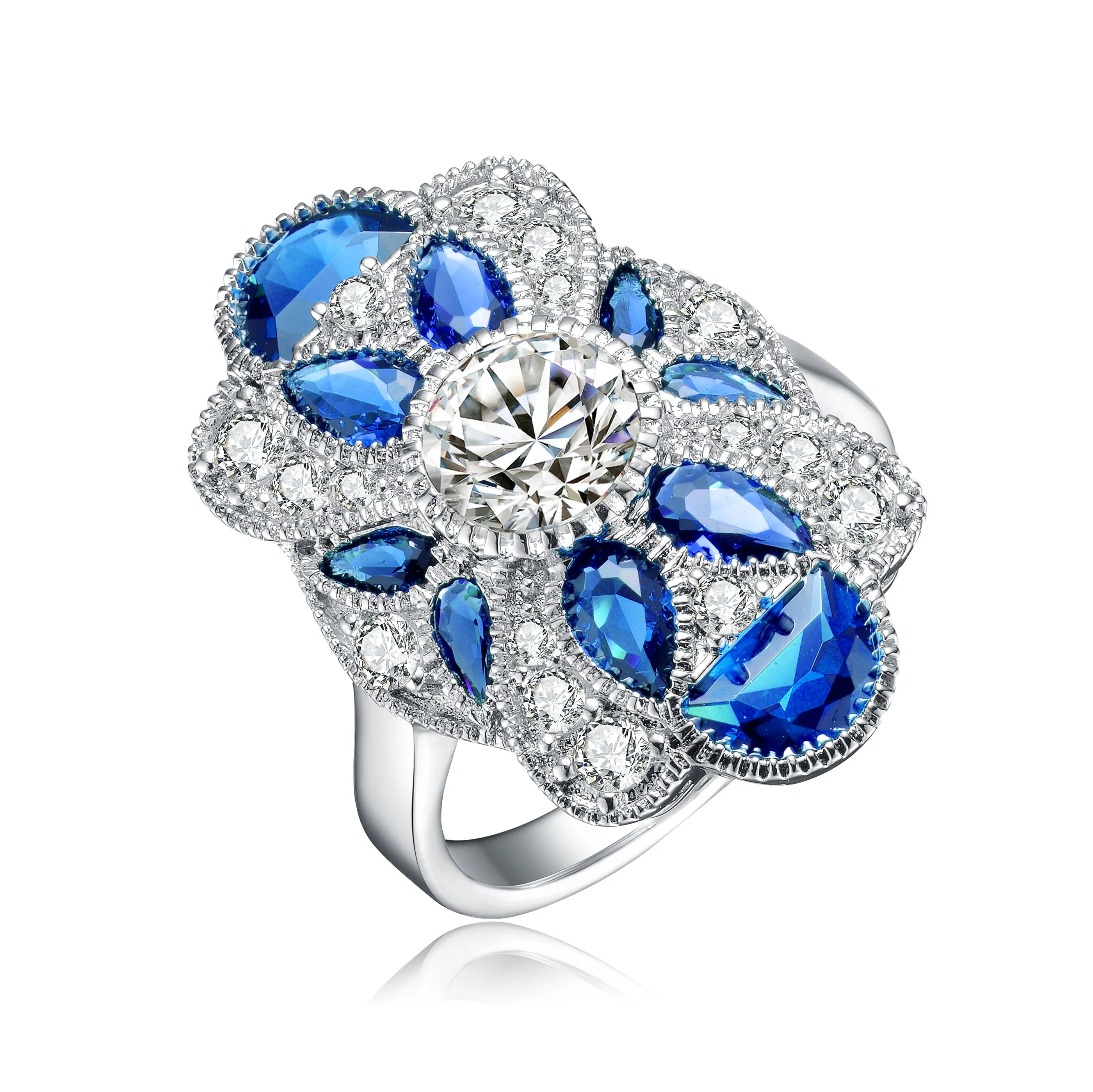 Dauphine Blue Cocktail Ring