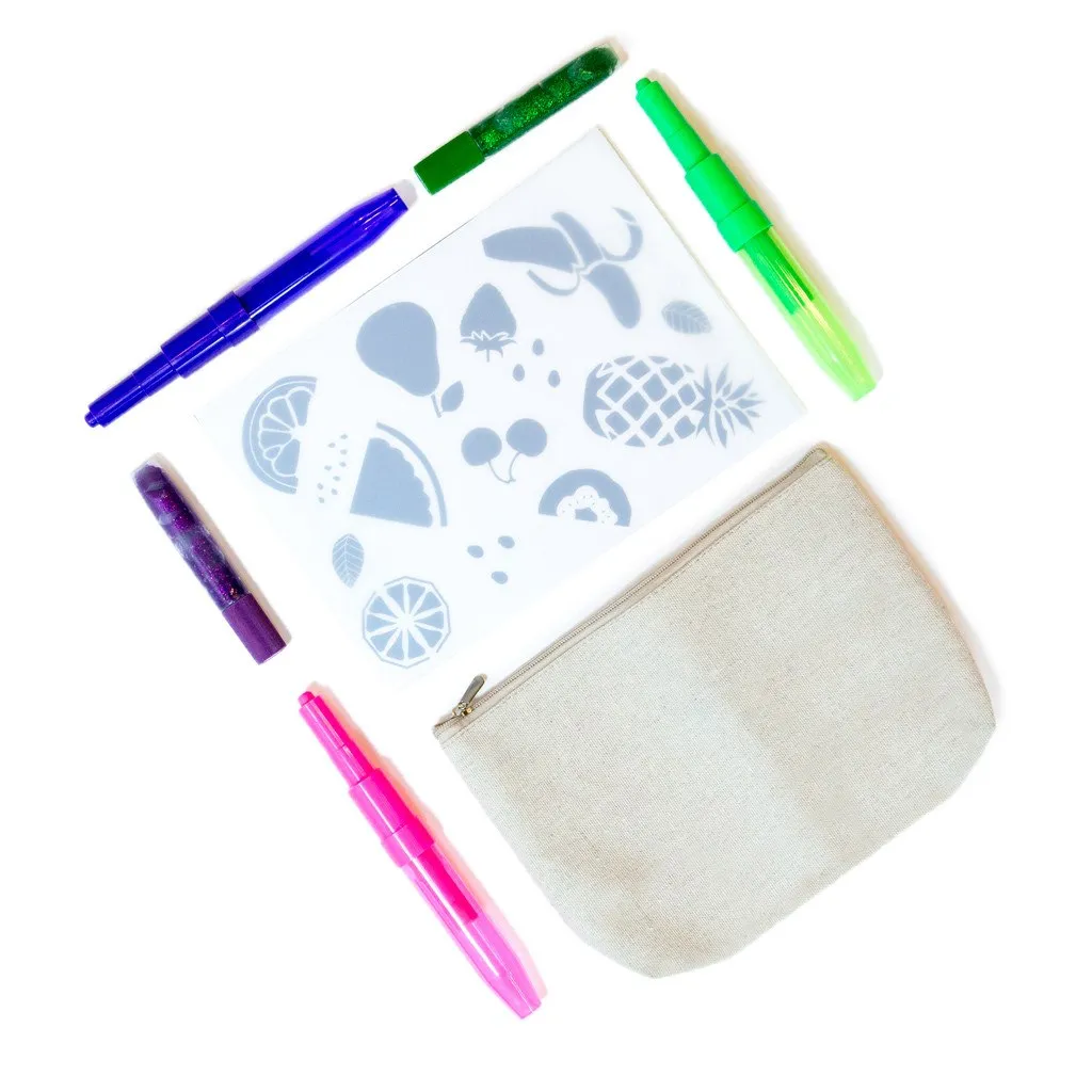 Design Your Own Dino Stencil Pencil Case