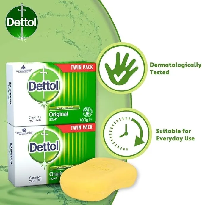 Dettol Original Bar Soap Twin Pack (2x100g)