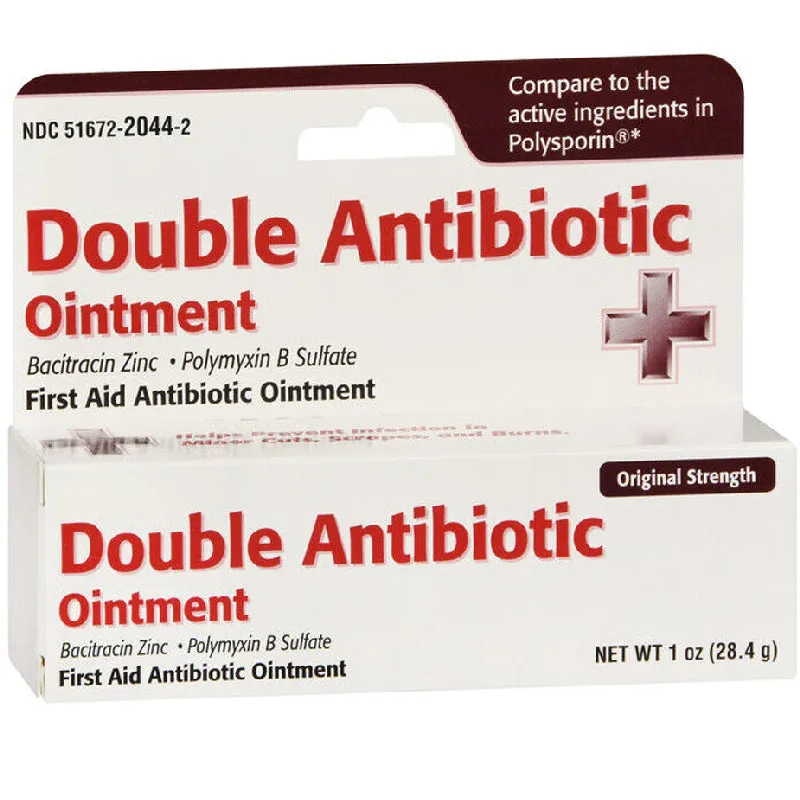 Double Antibiotic First Aid Ointment Bacitracin Zinc & Polymyxin B Sulfate