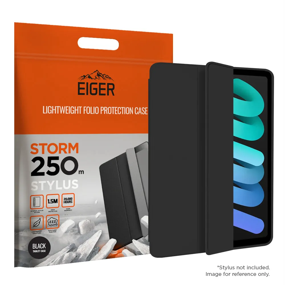 Eiger Storm 250m Stylus Case for Apple iPad Mini 7/ Mini 6 in Black