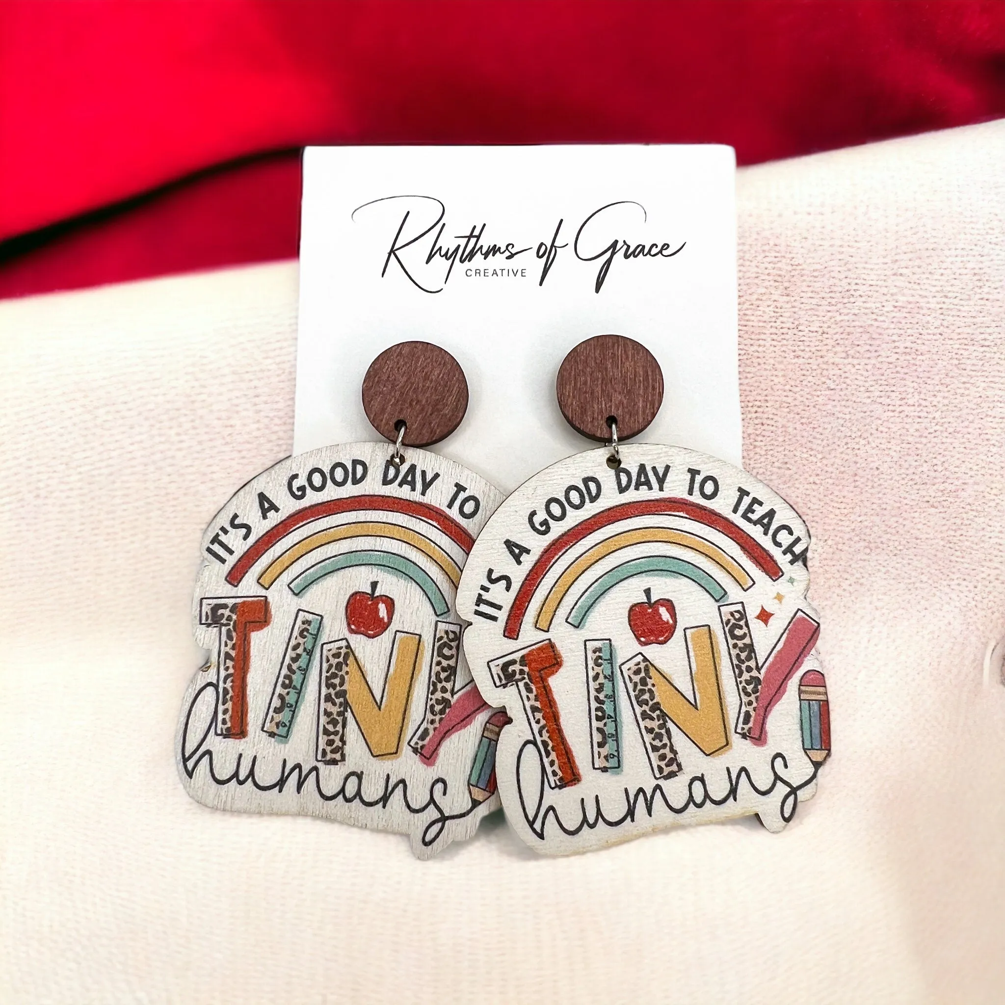 Elementary Teacher Earrings - First Grade, Second Grade, Third Grade, Fourth Grace, Fifth Grade Earrings