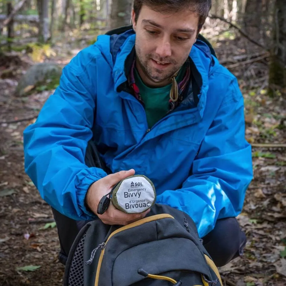 Emergency Bivvy OD Green with Whistle & Tinder Cord by SOL