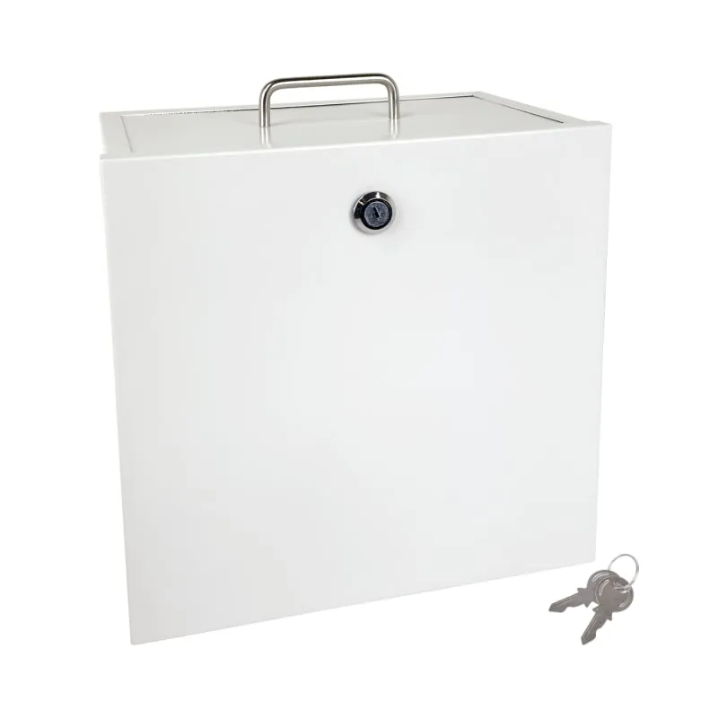 Empty Metal Cabinet w/lock and keys - 12" x 12" x 6"