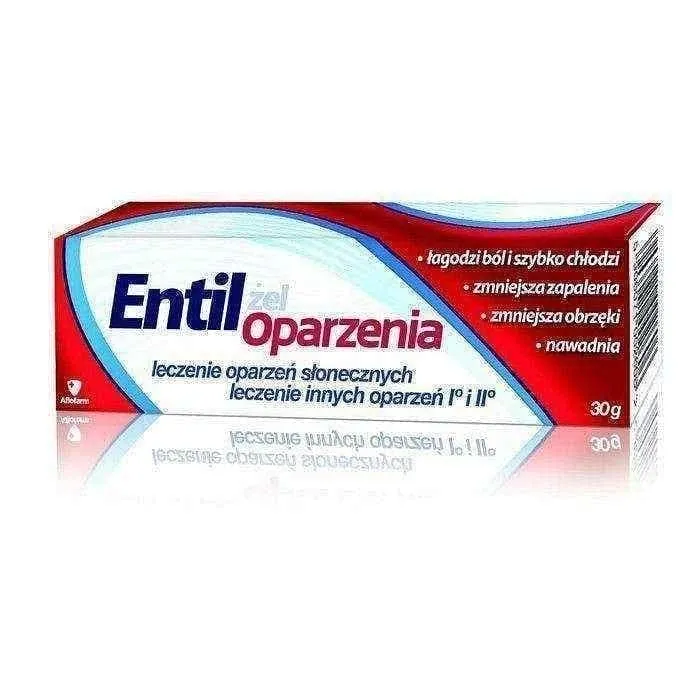 ENTIL gel for burns 30g, first aid for burns