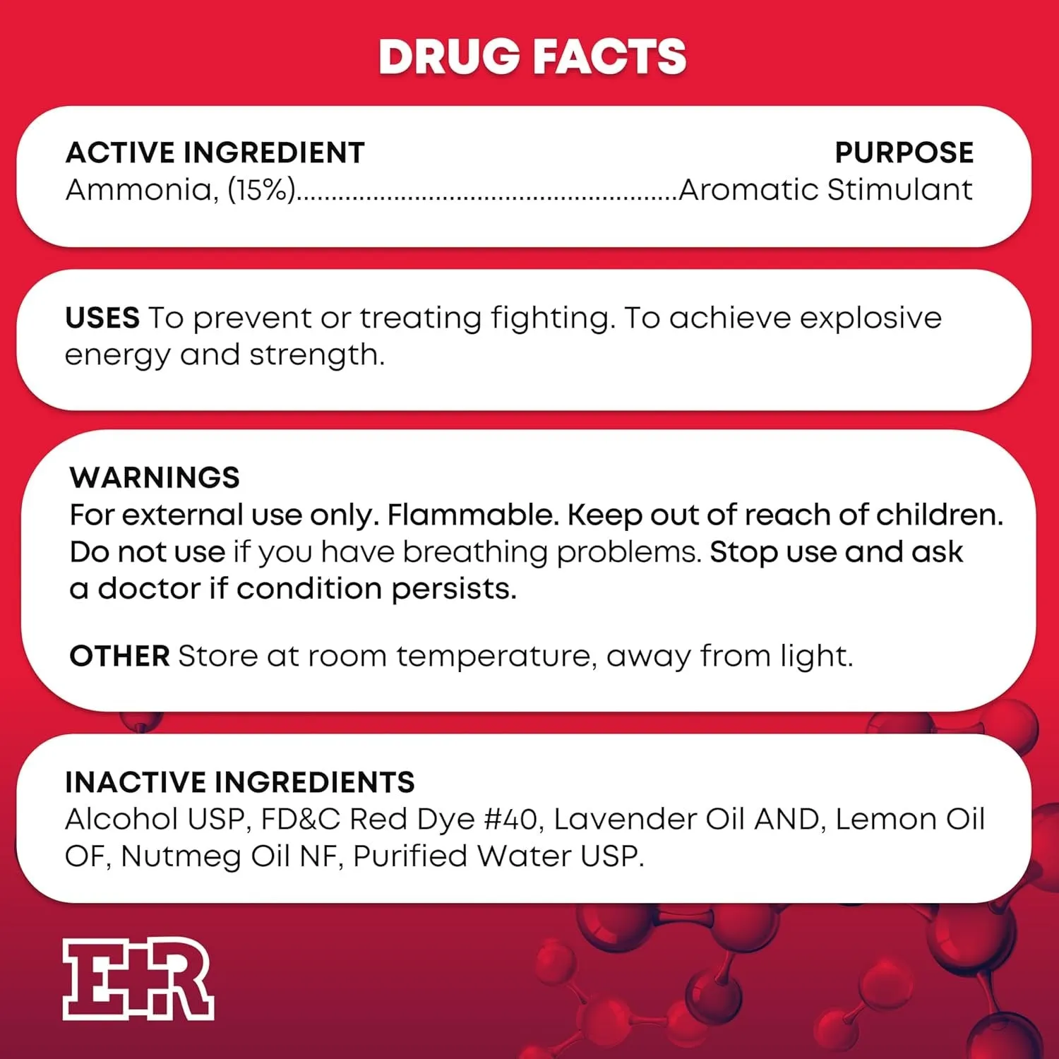 Ever Ready First Aid - Ammonia Inhalant Smelling Salts Ampules for Lightheadedness - Ampules Snap & Sniff - Powerlifting Inhalant Packets for Athletes