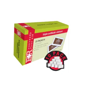 Ever Ready First Aid Triple Antibiotic Ointment Packets, in Kit Unit Box, 25'S, 10 Count