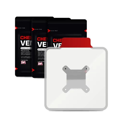 Ever Ready First Aid Vented Chest Seal with Quick Tear - 6.6” Square Occlusive Adhesive Dressing for Open Chest Wounds - 3 Pack