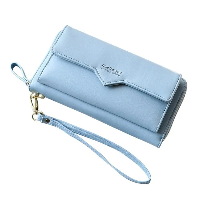 Fashion Women Leather Long Purse Wallet