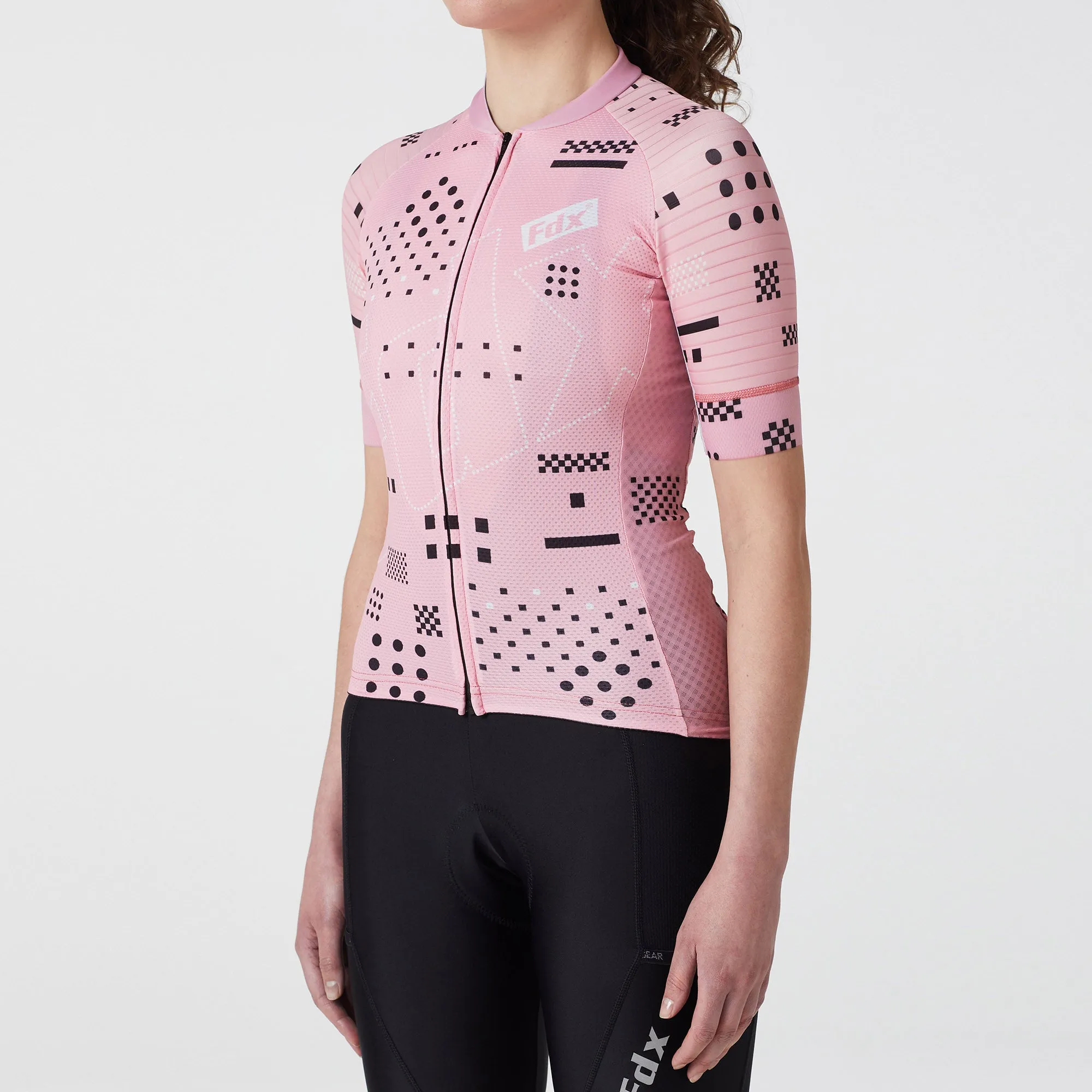 Fdx All Day Tea Pink Women's & Girl's Summer Short Sleeve Cycling Jersey