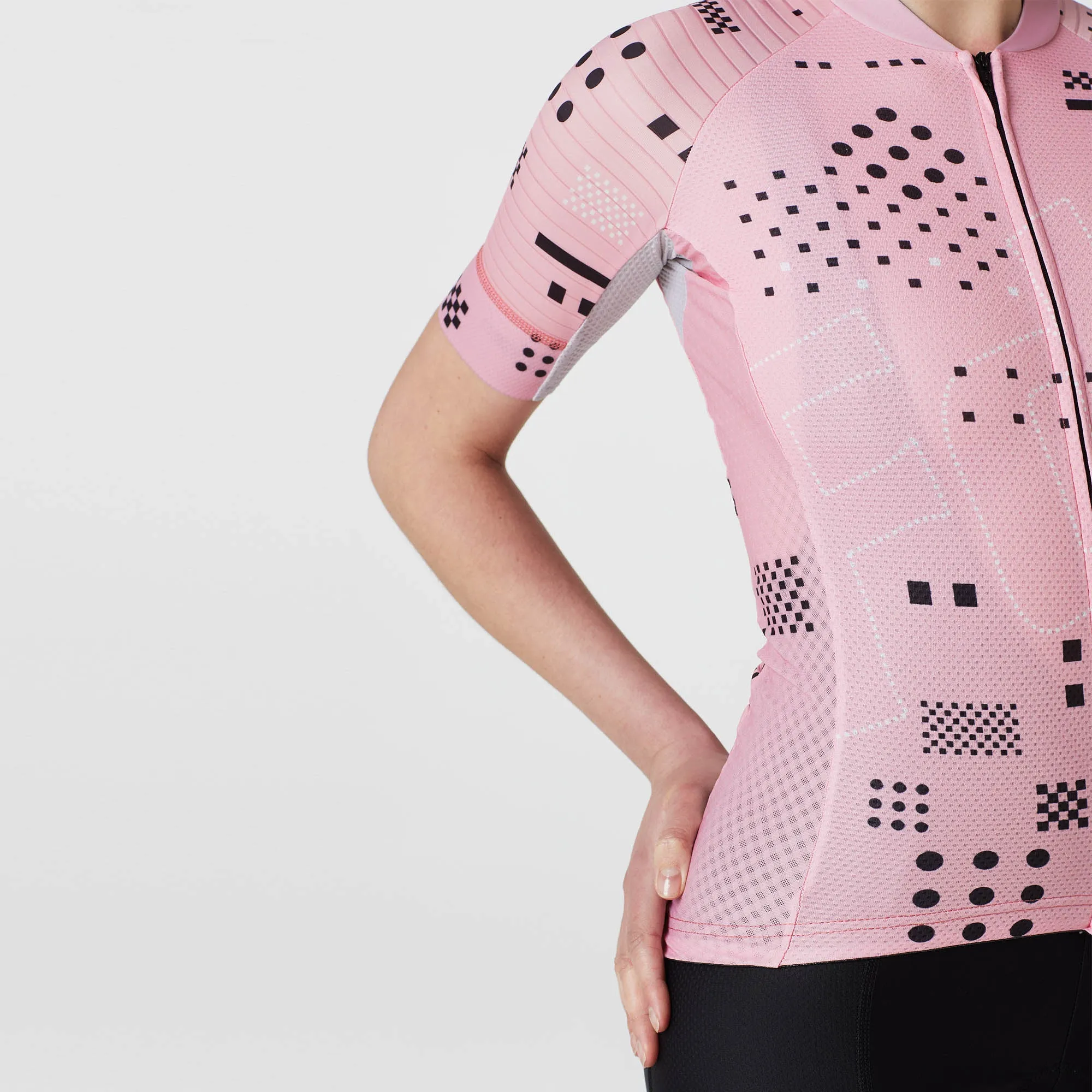 Fdx All Day Tea Pink Women's & Girl's Summer Short Sleeve Cycling Jersey