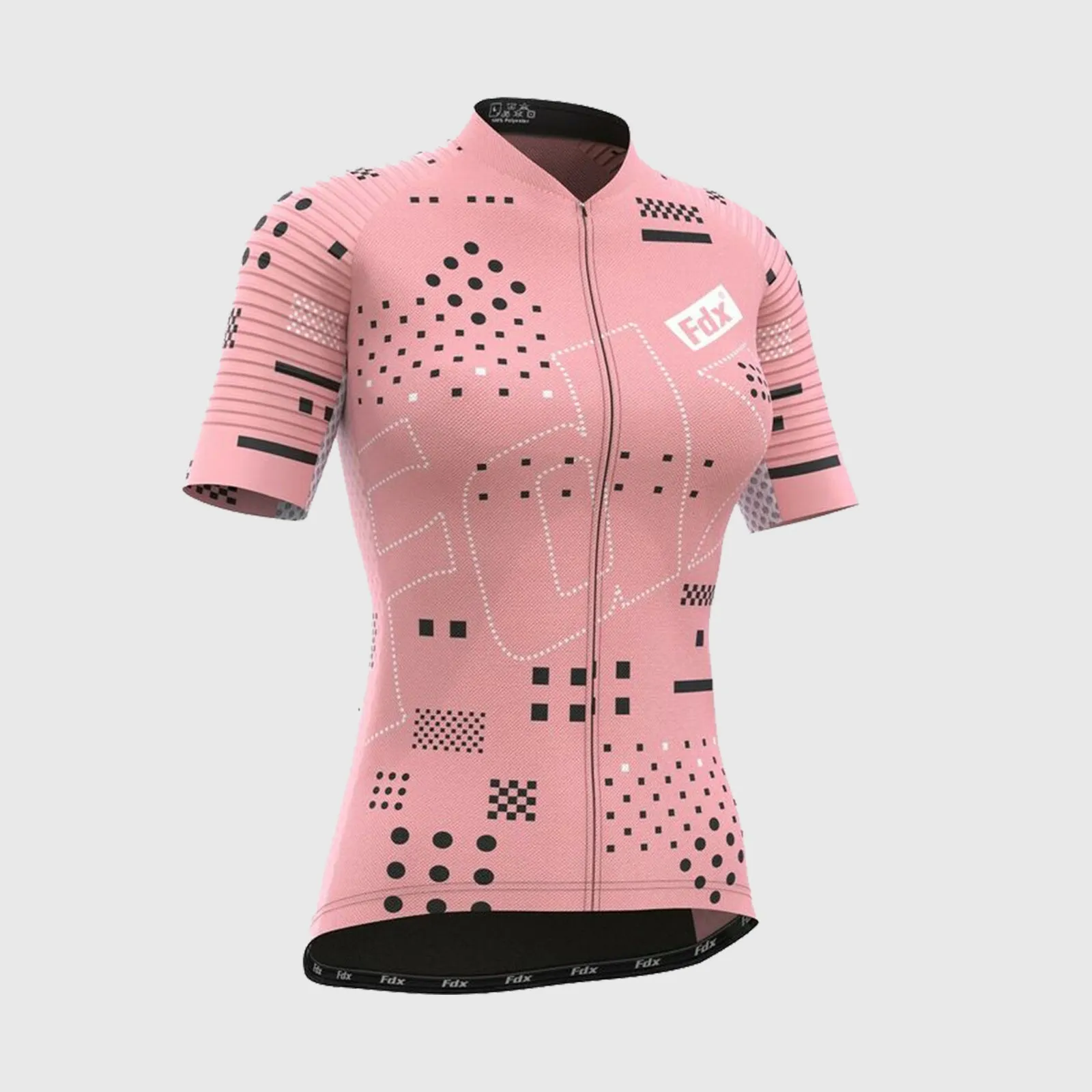 Fdx All Day Tea Pink Women's & Girl's Summer Short Sleeve Cycling Jersey