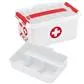 First Aid Storage Box With Tray 6L - White/Red