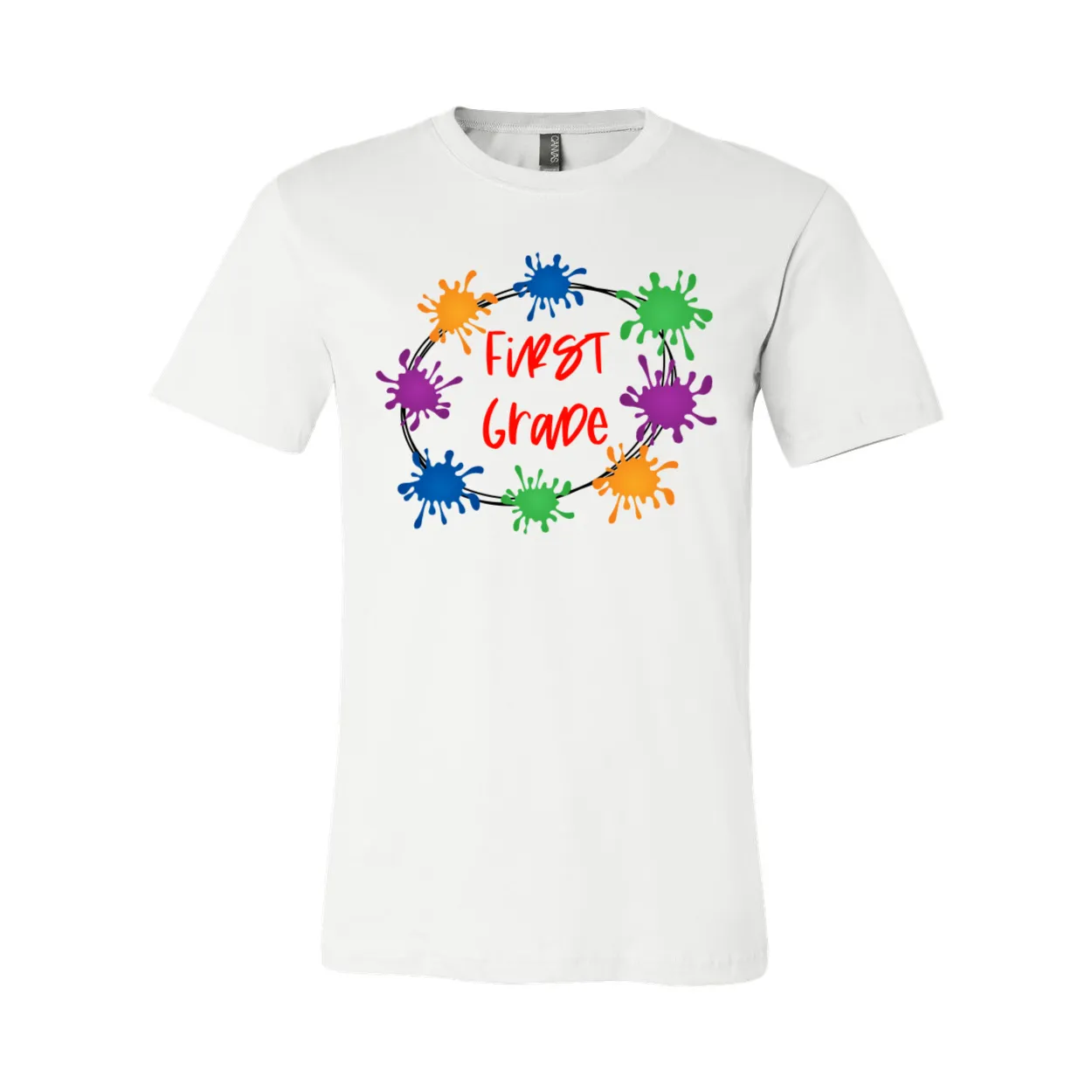 First Grade Splatter Paint T-Shirt