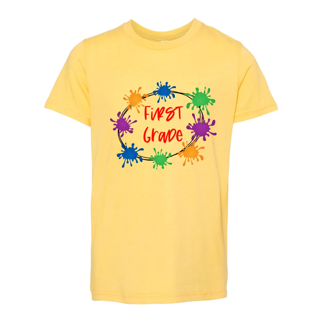 First Grade YOUTH Splatter Paint T-Shirt