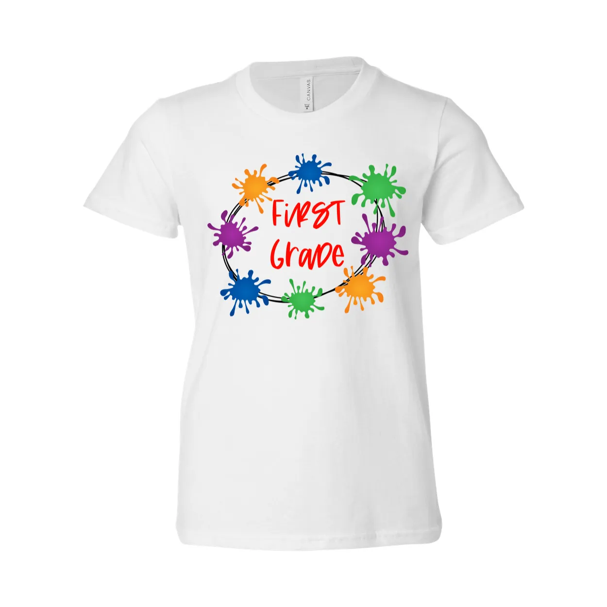 First Grade YOUTH Splatter Paint T-Shirt