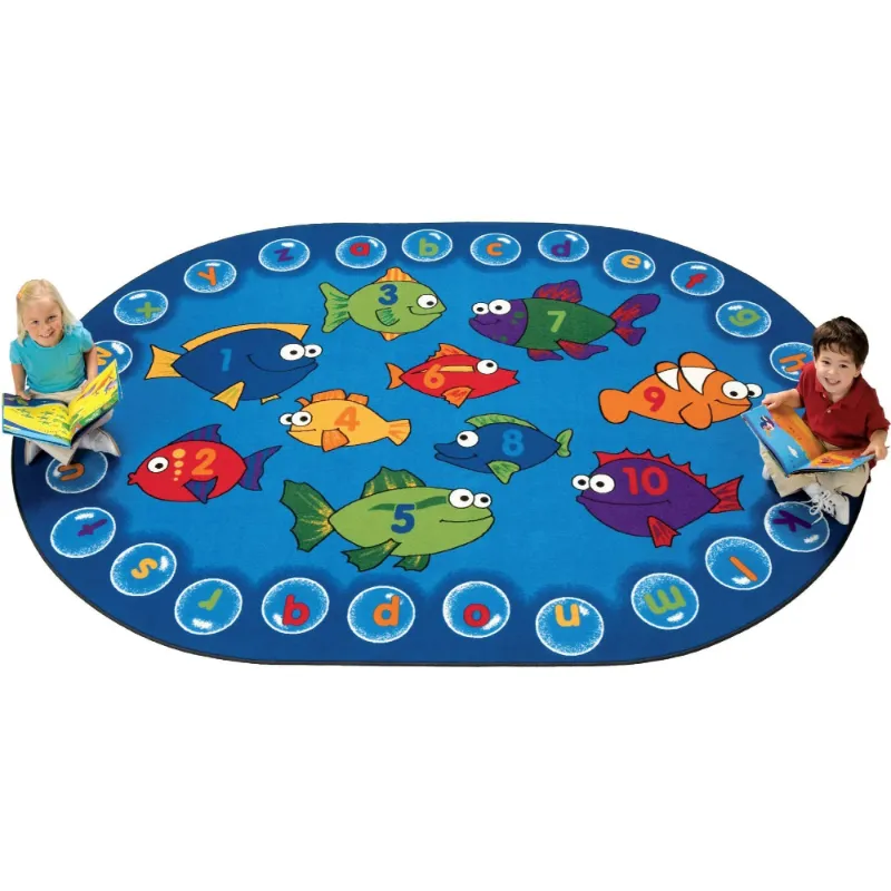 Fishing for Literacy Oval Rug