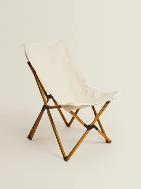 Folding aluminium and canvas chair