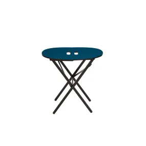 Folding Table Oval Blue